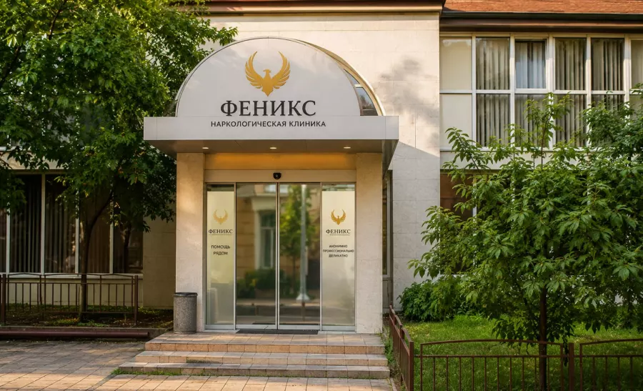 Вход в наркологическую клинику «Феникс» в Москве